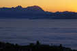 Pfänderrücken - Nebelmeer und Säntis nach Sonnenuntergang